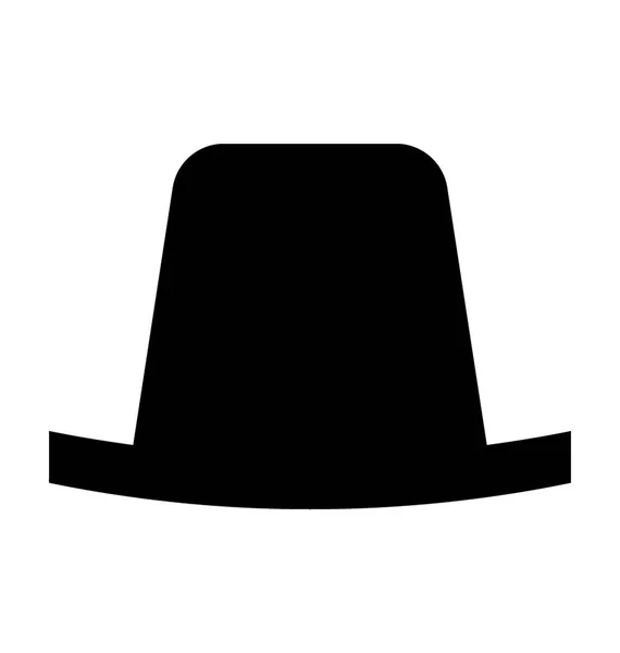 Top Hat Flat Vector Icon — Stock Vector