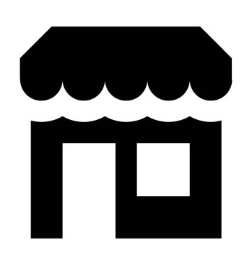 dükkan düz vektör simgesi