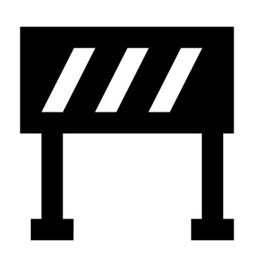 Bariyer düz vektör simgesi