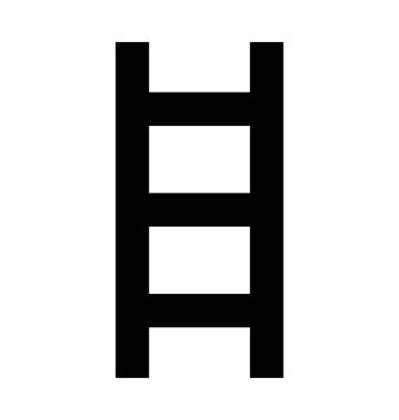 Merdiven düz vektör simgesi