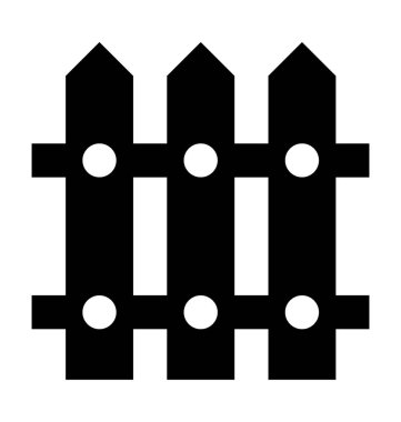 Çit düz vektör simgesi