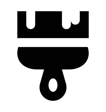 boya fırça düz vektör simgesi