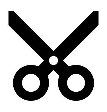 makas düz vektör simgesi