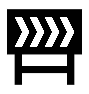 Bariyer düz vektör simgesi