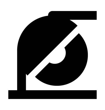 Daire testere düz vektör simgesi