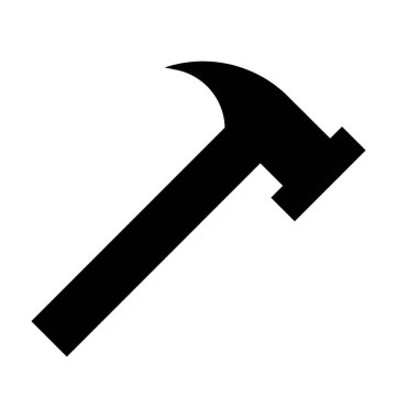 Çekiç Düz Vektör Simgesi