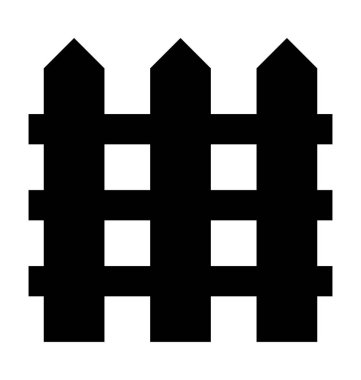 Çit düz vektör simgesi