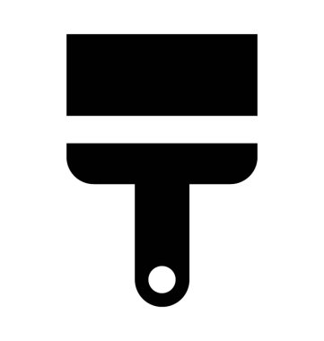 boya fırça düz vektör simgesi