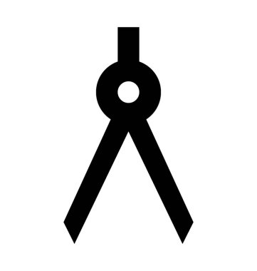 Pusula aracı düz vektör simgesi