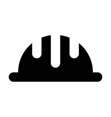 İşçi şapka düz vektör simgesi