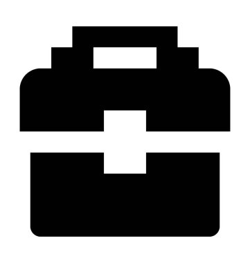 Tamir kiti düz vektör simgesi