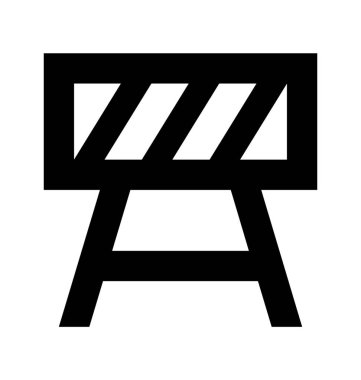 Bariyer düz vektör simgesi