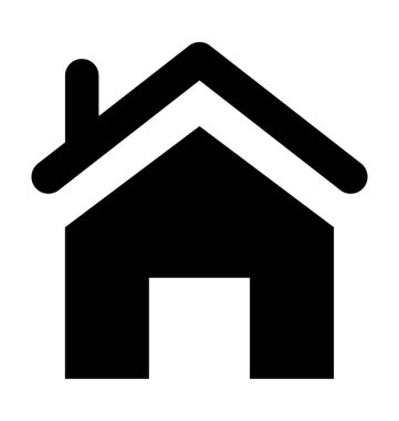 ev düz vektör simgesi