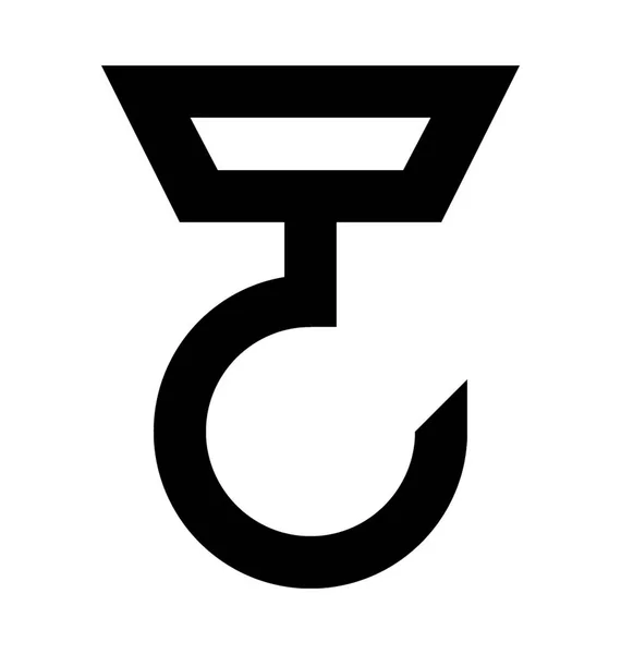 Heben Haken Flache Vektor Symbol — Stockvektor