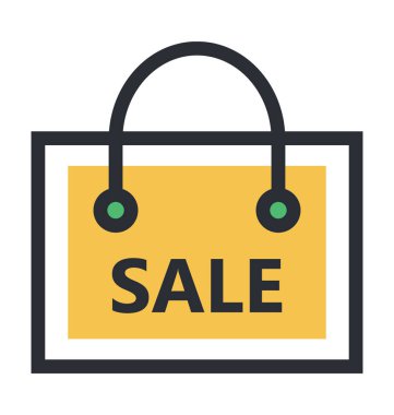 Renkli vektör simge satışı işareti kurulu