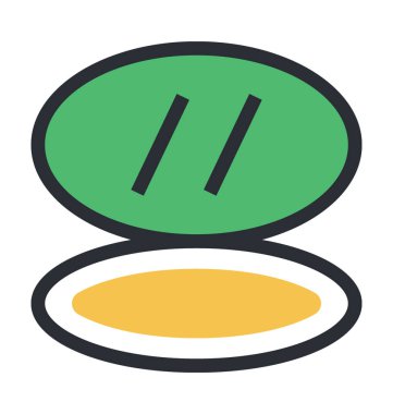 Kompakt pudra renkli vektör simgesi