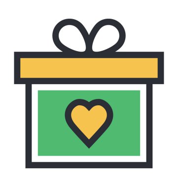 Hediye renkli vektör simgesi