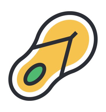 Flip flop renkli vektör simgesi