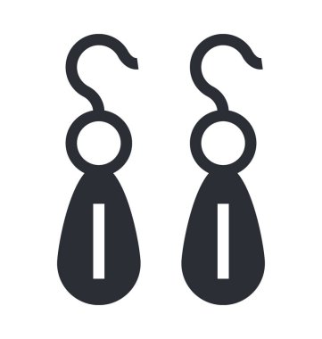 Küpe düz vektör simgesi 