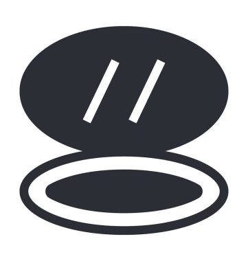 Kompakt toz düz vektör simgesi 