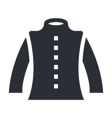 Ceket düz vektör simgesi 