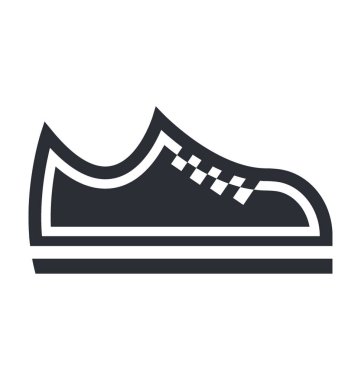 Spor ayakkabı düz vektör simgesi 