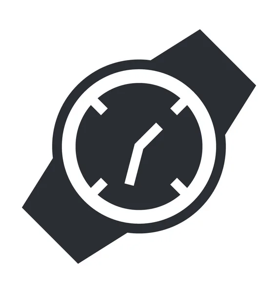 Reloj Pulsera Icono Vector Plano — Vector de stock