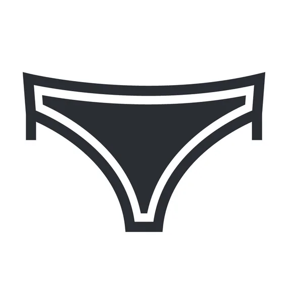 Panty Flat Vector Icon — Stock Vector