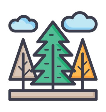 Manzara renkli vektör simgesi