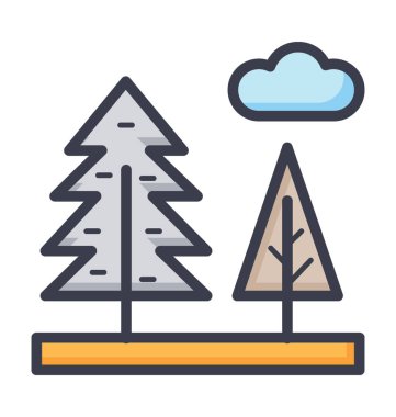 Park renkli vektör simgesi