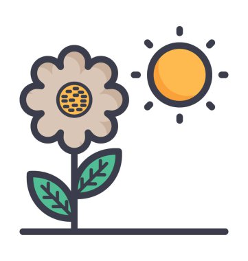 Klorofil renkli vektör simgesi