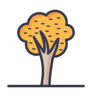 Ağaç renkli vektör simgesi