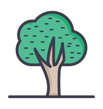 Ağaç renkli vektör simgesi