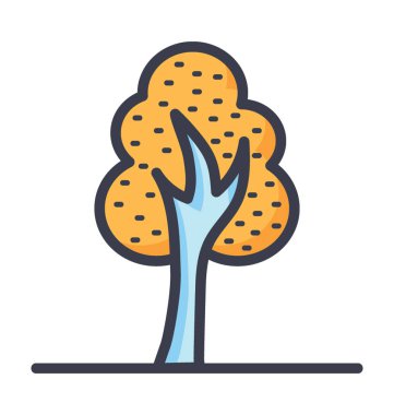 Ağaç renkli vektör simgesi