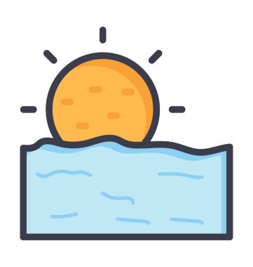 Sunrise renkli vektör simgesi
