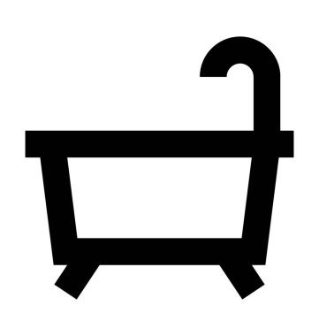 Küvet Düz Vektör Simgesi 