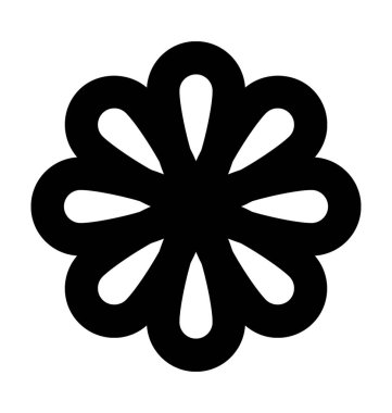 Daisy düz vektör simgesi 