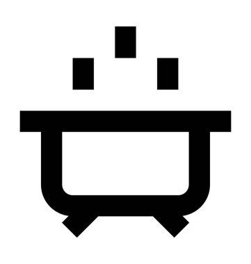 Daldırma banyo düz vektör simgesi 