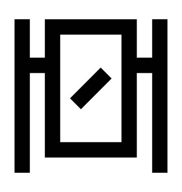 Vanity ayna düz vektör simgesi 