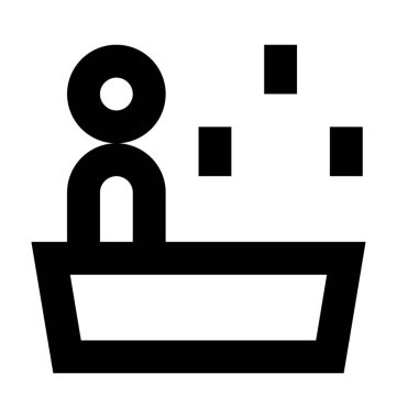 Sauna düz vektör simgesi 