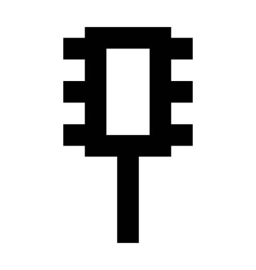 Radyal fırça düz vektör simgesi 