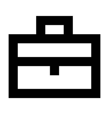 evrak çantası düz vektör simgesi