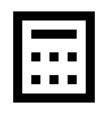 hesap makinesi düz vektör simgesi