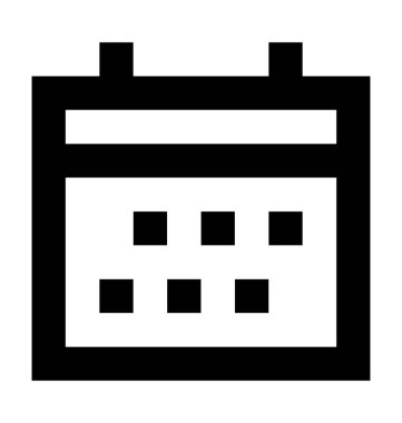 Takvim Düz Vektör Simgesi