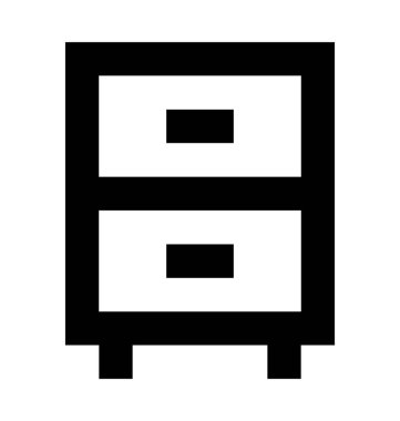 Çekmece Düz Vektör Simgesi