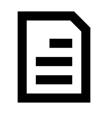 belge düz vektör simgesi