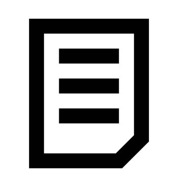 belge düz vektör simgesi