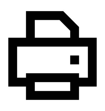 Yazıcı Düz Vektör Simgesi