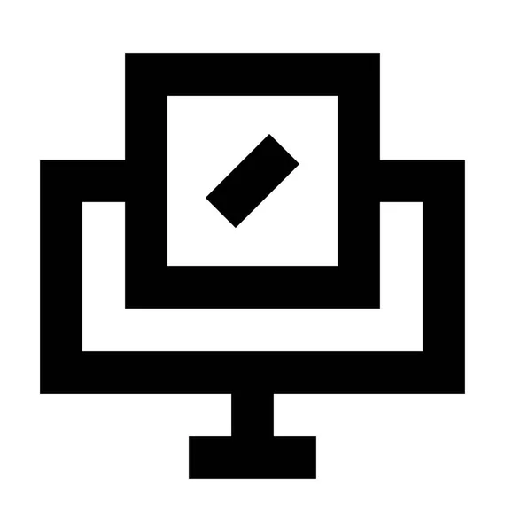 Spegel Flat Vektor Symbol — Stock vektor