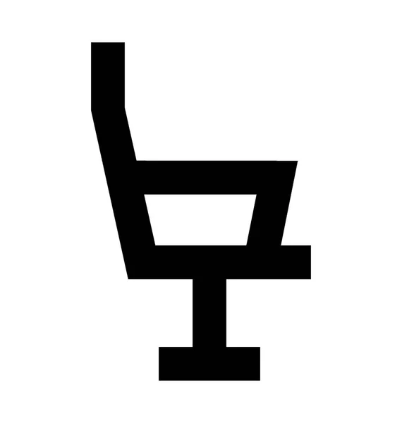 Salon Chair Flat Vector Icon — Stock Vector